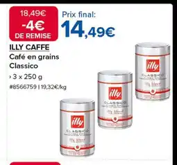 Costco ILLY CAFFE Café en grains Classico offre