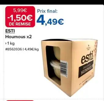Costco ESTI Houmous x2 offre