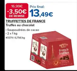 Costco TRUFFETTES DE FRANCE Truffes au chocolat offre