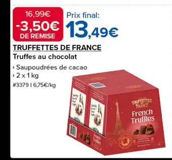 Costco TRUFFETTES DE FRANCE Truffes au chocolat offre
