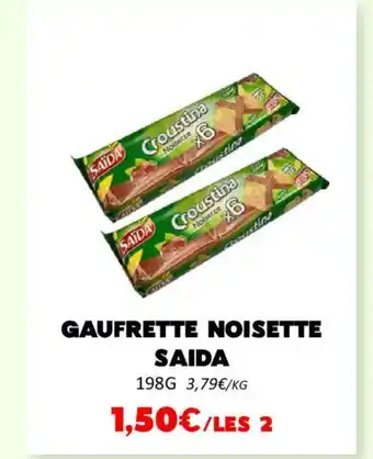 Hmarket SAIDA Gaufrette noisette offre