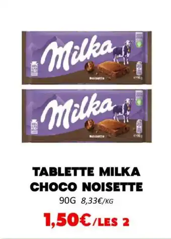 Hmarket Tablette milka choco noisette offre