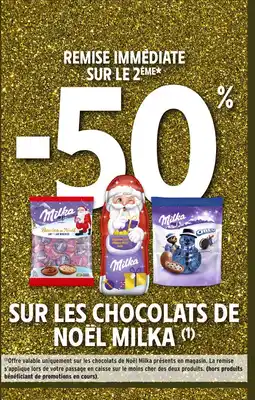 Intermarché MILKA Sur les chocolats de noël offre