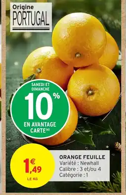 Intermarché Orange feuille offre