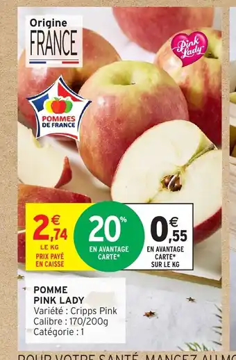 Intermarché Pomme pink lady offre