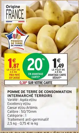 Intermarché Pomme de terre de consommation intermarché terroirs offre