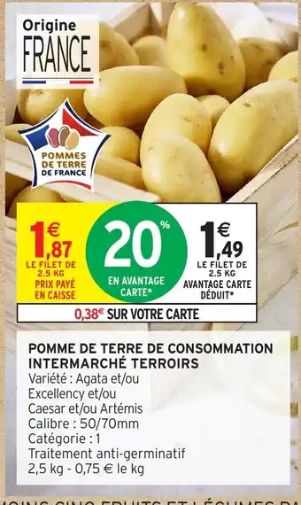 Intermarché Pomme de terre de consommation intermarché terroirs offre