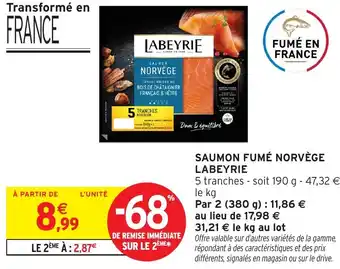 Intermarché LABEYRIE Saumon fumé norvège offre