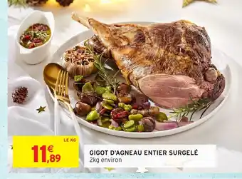Intermarché GIGOT D'AGNEAU ENTIER SURGELÉ offre