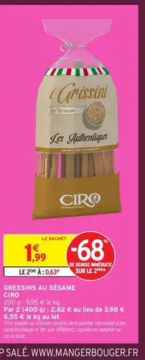 Intermarché CIRO Gressins au sésame offre