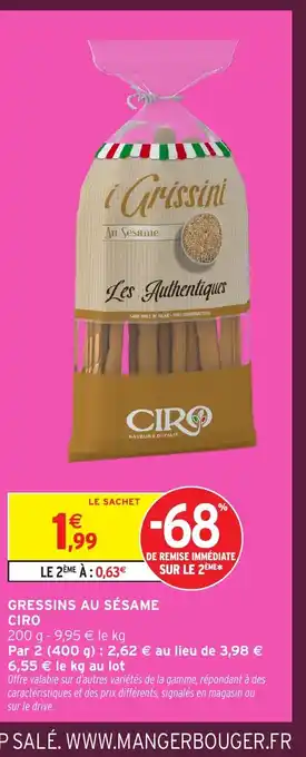 Intermarché CIRO Gressins au sésame offre