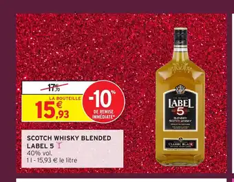 Intermarché LABEL 5 Scotch whisky blended offre