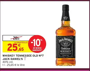 Intermarché JACK DANIEL'S Whiskey tennessee old n°7 offre