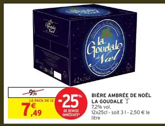 Intermarché LA GOUDALE Bière ambrée de noël offre