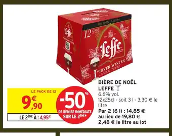 Intermarché LEFFE Bière de noël offre