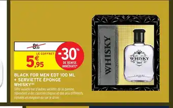 Intermarché WHISKY Black for men edt + serviette éponge offre