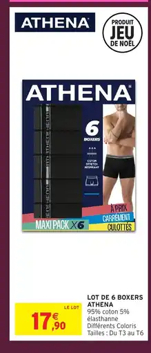 Intermarché ATHENA Lot de 6 boxers offre