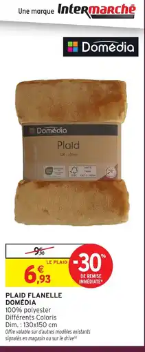 Intermarché DOMÉDIA Plaid flanelle offre