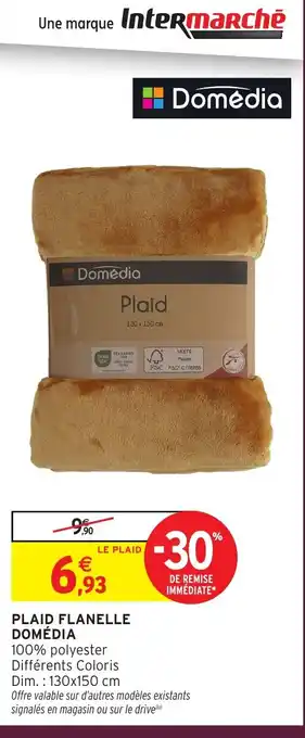 Intermarché DOMÉDIA Plaid flanelle offre