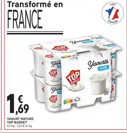 Intermarché TOP BUDGET Yaourt nature offre