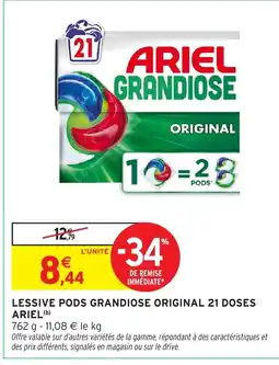 Intermarché ARIEL Lessive pods grandiose original 21 doses offre