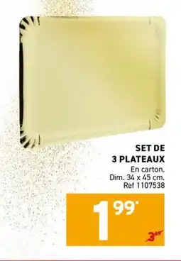 Trafic Set de 3 plateaux offre