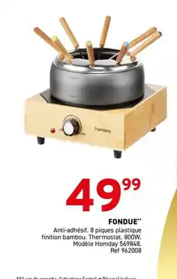 Trafic Fondue offre