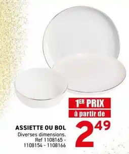 Trafic Assiette ou bol offre