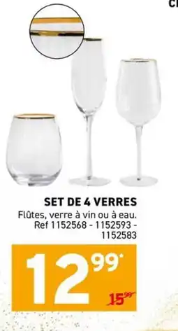 Trafic Set de 4 verres offre