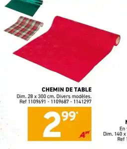 Trafic Chemin de table offre