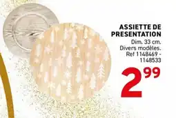 Trafic Assiette de presentation offre