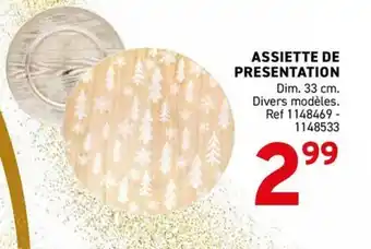 Trafic Assiette de presentation offre