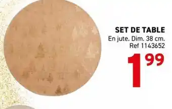 Trafic Set de table offre