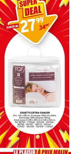 Trafic Couette extra-chaude offre