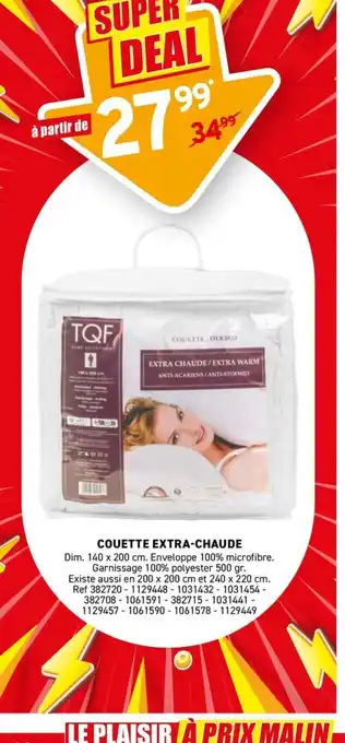 Trafic Couette extra-chaude offre