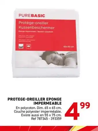 Trafic Protege-oreiller eponge impermeable offre