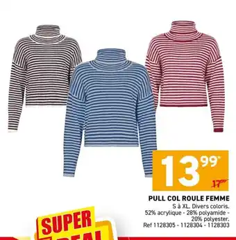 Trafic Pull col roule femme offre