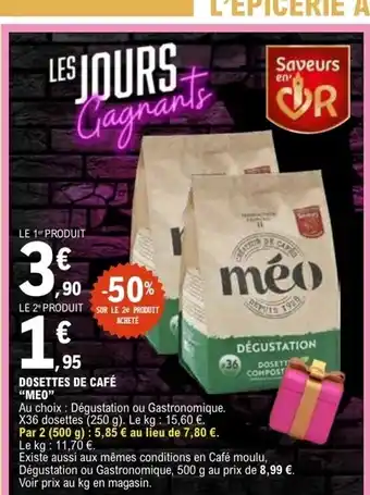 E.Leclerc MÉO Dosettes de café offre