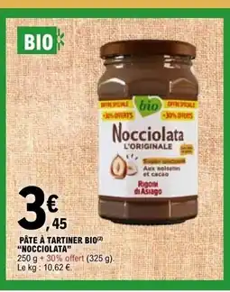 E.Leclerc NOCCIOLATA Pâte à tartiner bio offre