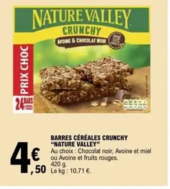 E.Leclerc NATURE VALLEY Barres céréales crunchy offre