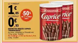 E.Leclerc PAPADOPOULOS Gaufrettes roulées caprice offre