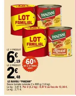 E.Leclerc PANZANI Le ravioli offre