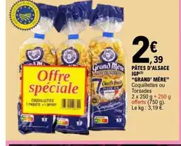 E.Leclerc GRAND' MÈRE Pâtes d'alsace igp offre