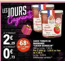 E.Leclerc LUCIEN GEORGELIN Sauce tomate de marmande offre