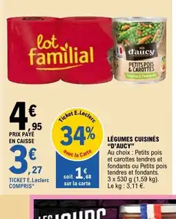 E.Leclerc D'AUCY Légumes cuisinés offre