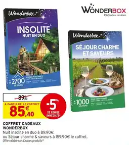 Intermarché Coffret cadeaux wonderbox offre