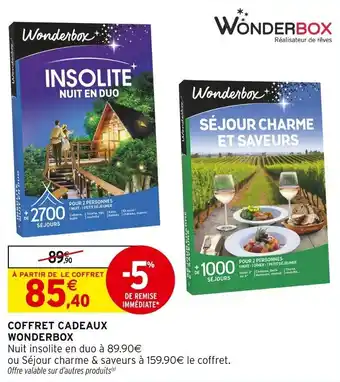 Intermarché Coffret cadeaux wonderbox offre