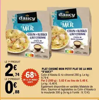 E.Leclerc D'AUCY Plat cuisiné mon petit plat de la mer offre