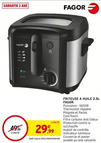 Intermarché Friteuse à huile fagor offre
