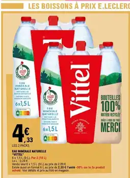 E.Leclerc VITTEL Eau minérale naturelle offre